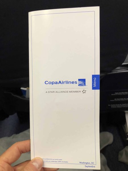 Copa Airlines Business Class Menu Copa Airlines Business Class