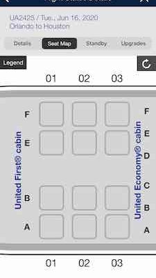 United A319 first class seating map