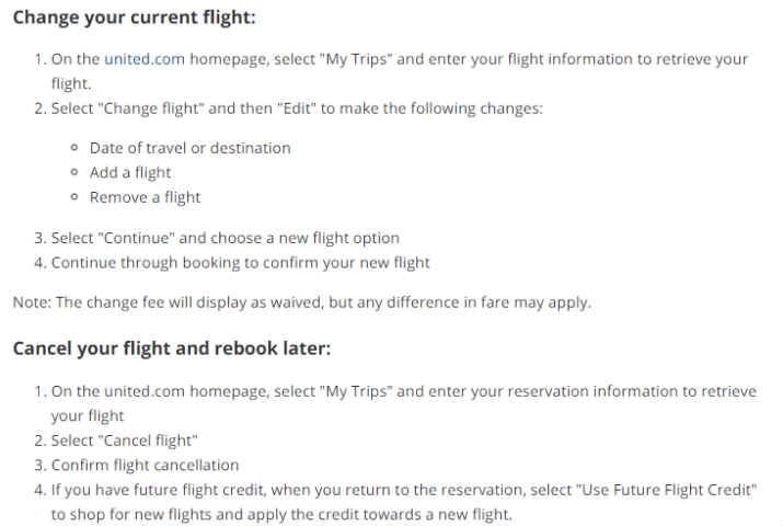 united change fees