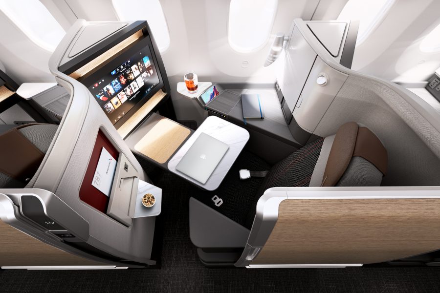 B787 B Class 01 AA business class